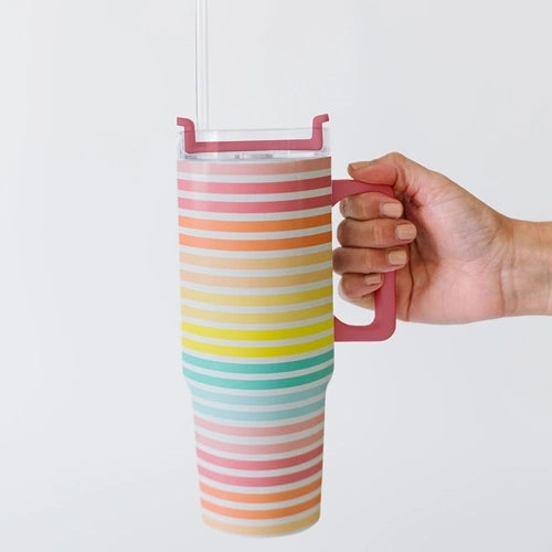 Sunset Stripe Stainless Steel Tumbler