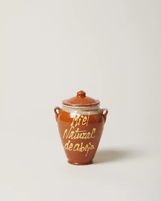 Terracotta Wildflower Honey Pot