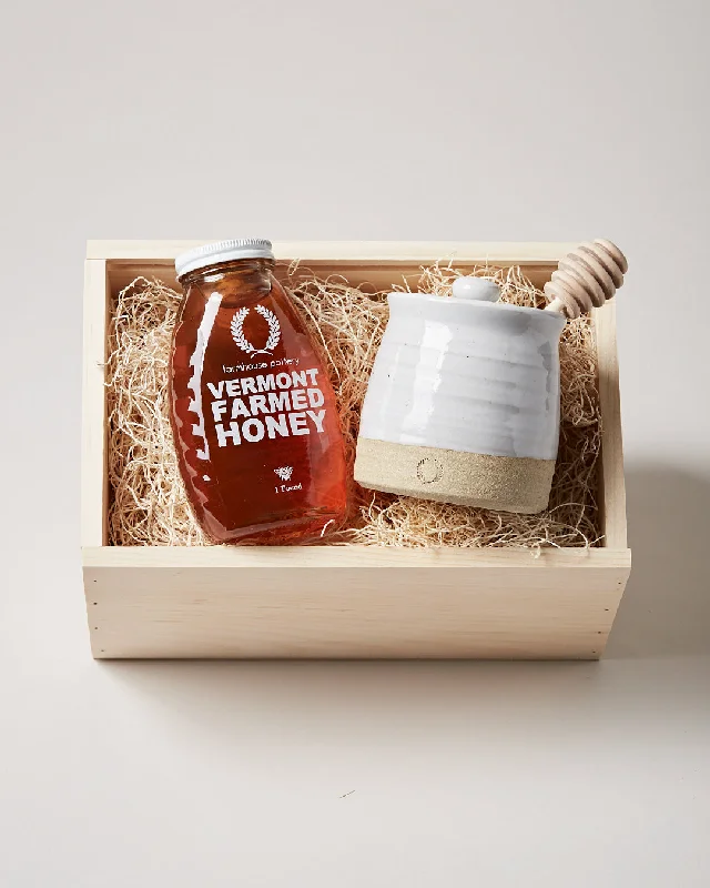 Honey & Beehive Honey Pot Gift Set