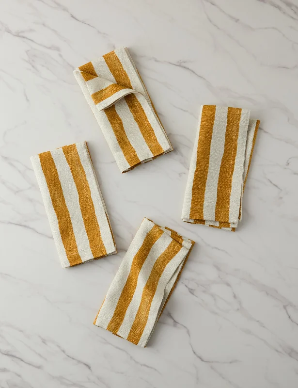 Painterly Stripe Linen Napkins (Set of 4) by Sarah Sherman Samuel