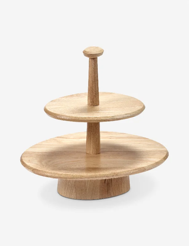 Dune Ash Wood Cake Stand by Kelly Wearstler x Serax