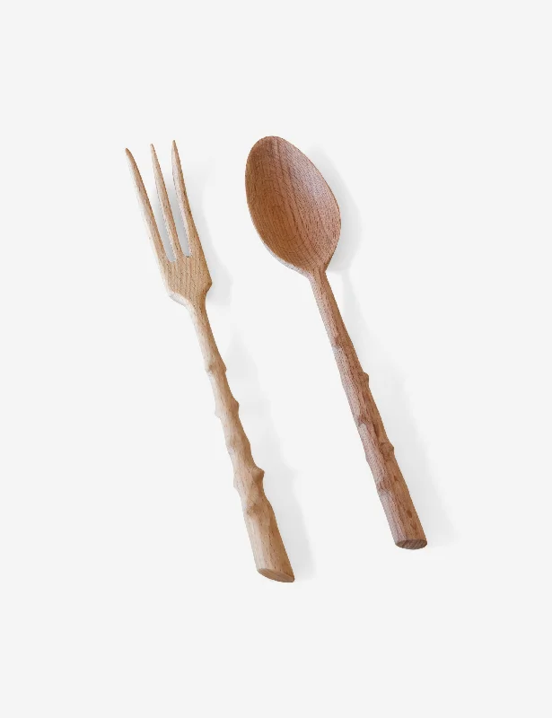 Foret Serving Set - Beechwood