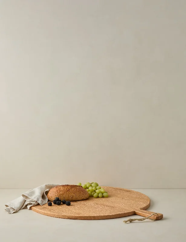 Handcrafted Round Pine Serving Board by etúHOME