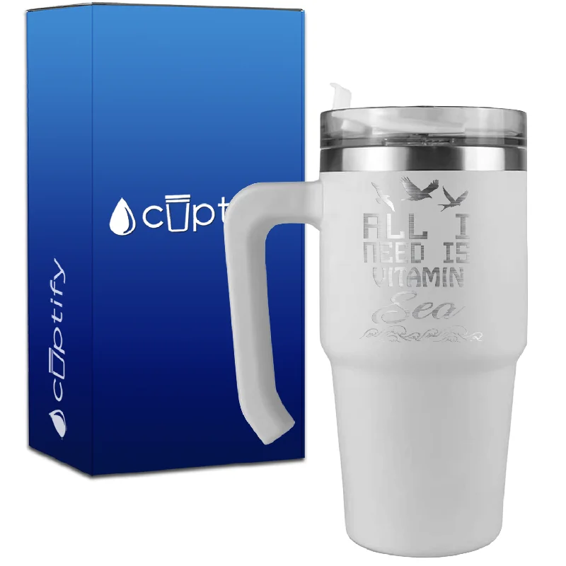 All I Need is Vitamin Sea on 20oz Beach Life Travel Mug