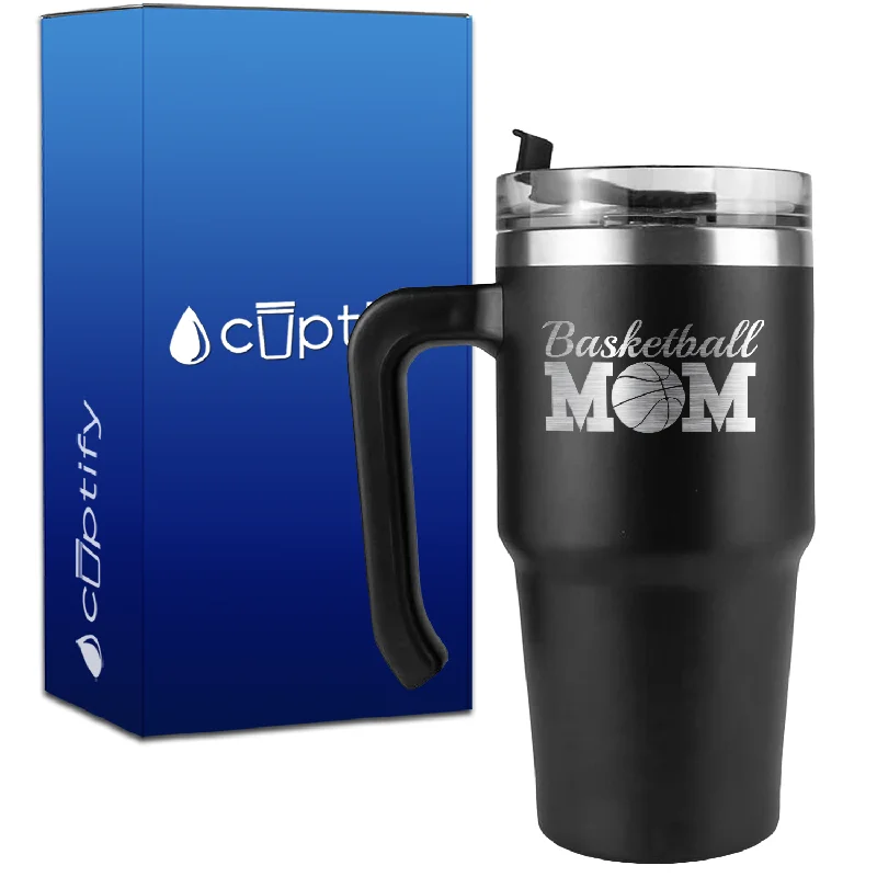 Basketball Mom on 20oz Mom Travel Mug