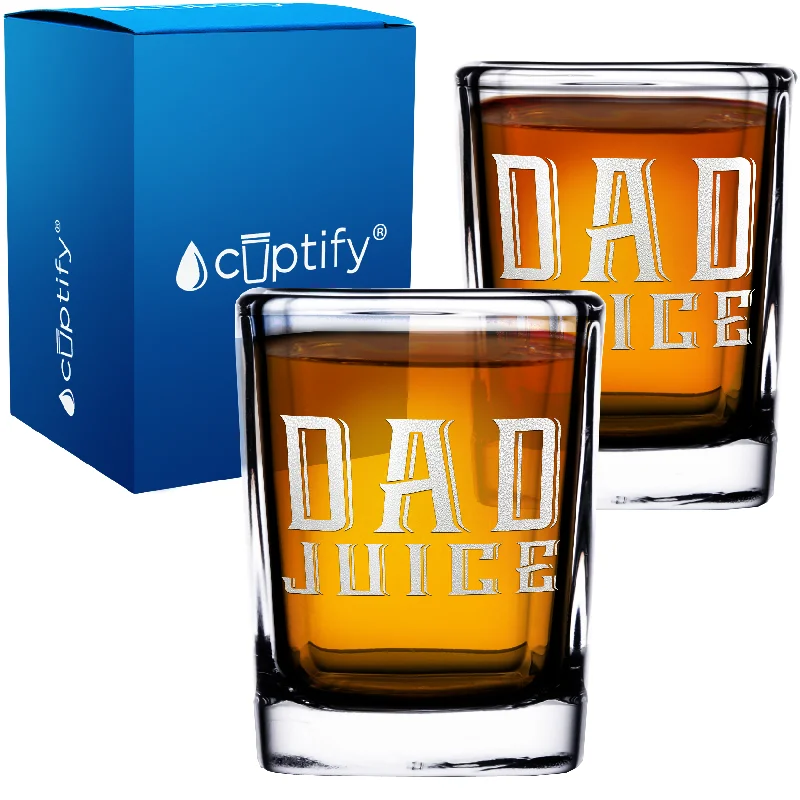 Dad Juice 2oz Square Shot Glasses - Set of 2