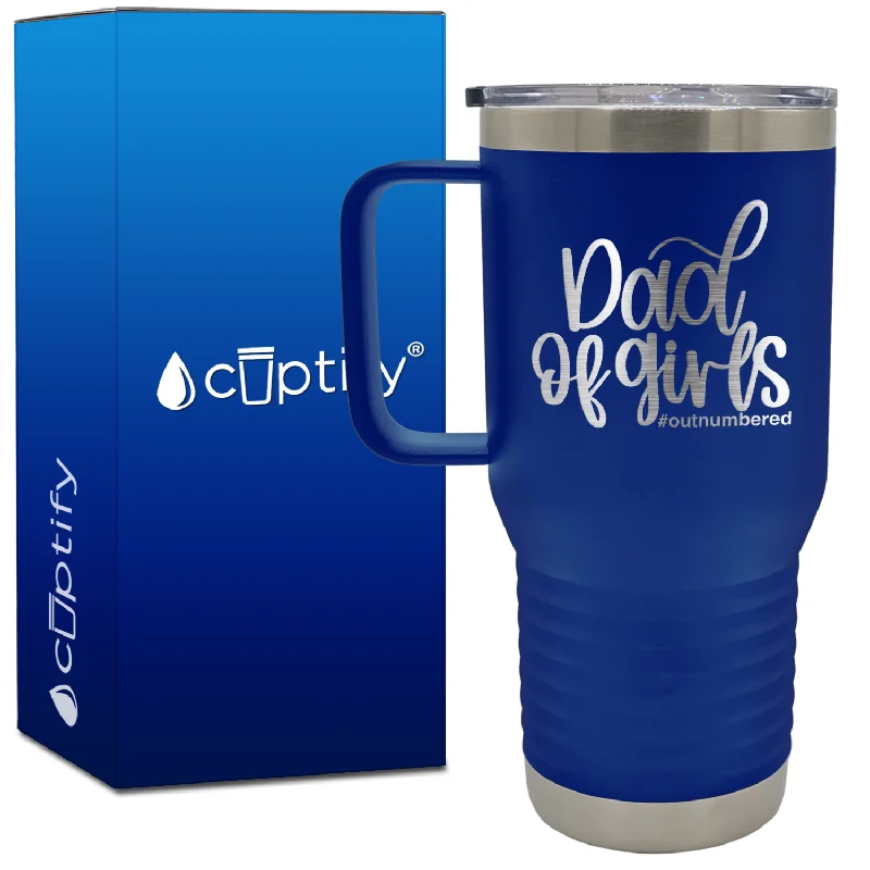 Dad of Girls #outnumbered 20oz Dad Travel Mug