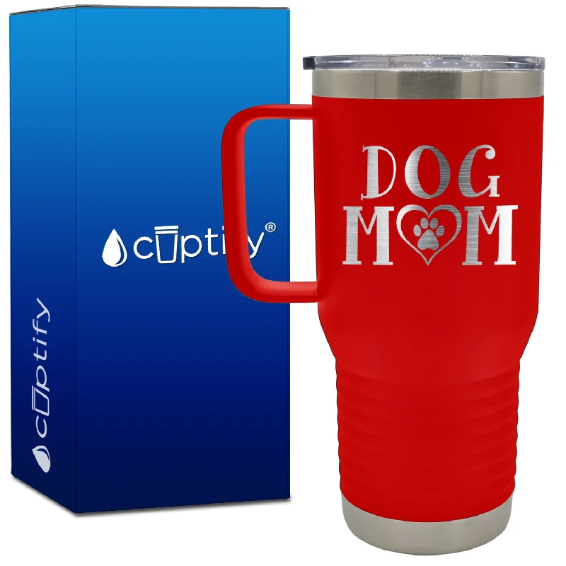 Dog Mom Heart 20oz Mom Travel Mug