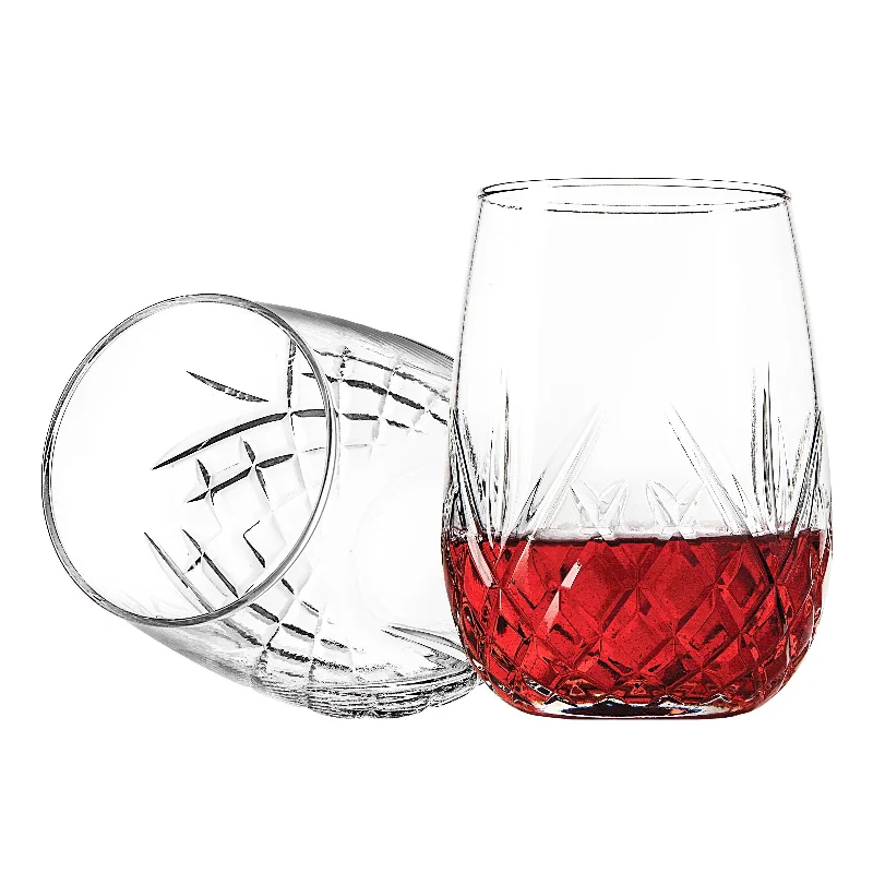 Dublin Crystal Stremless Wine, Set of 4