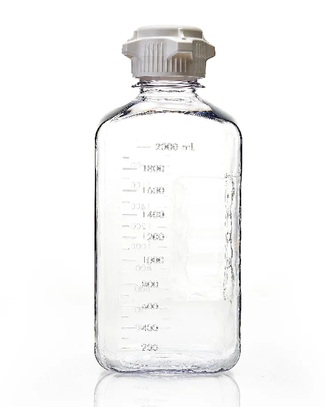 EZBio® Bottle, Polycarbonate (PC), Sterilized, 2L, Closed Cap, pk/6