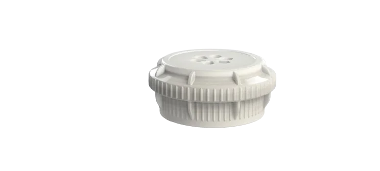 EZBio® GL45 Vented Top with 0.22μm PTFE membrane, White PP for Glass Bottles