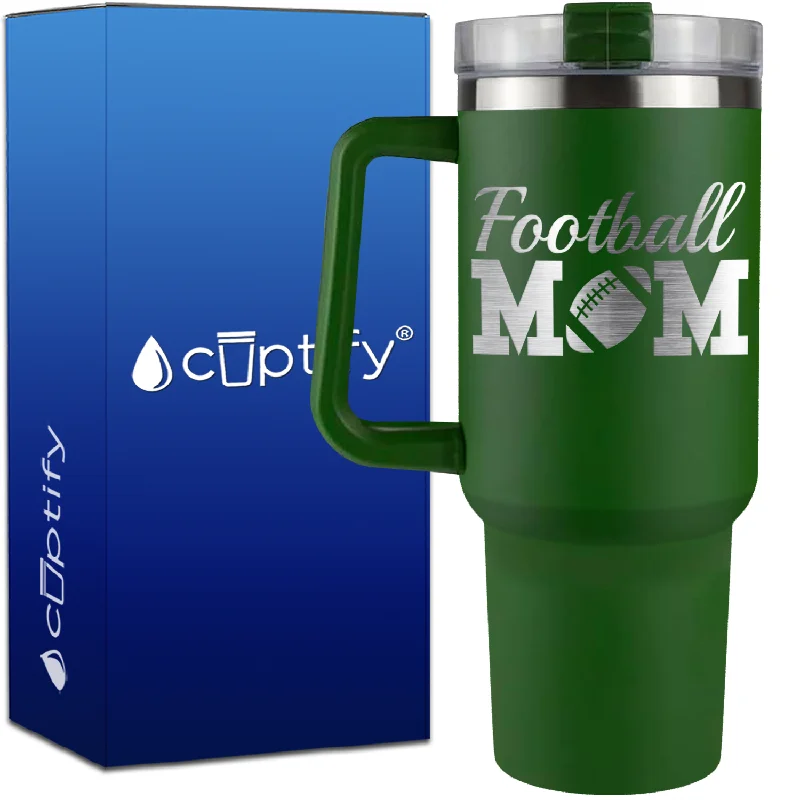 Football Mom on 40oz Mom Traveler Mug