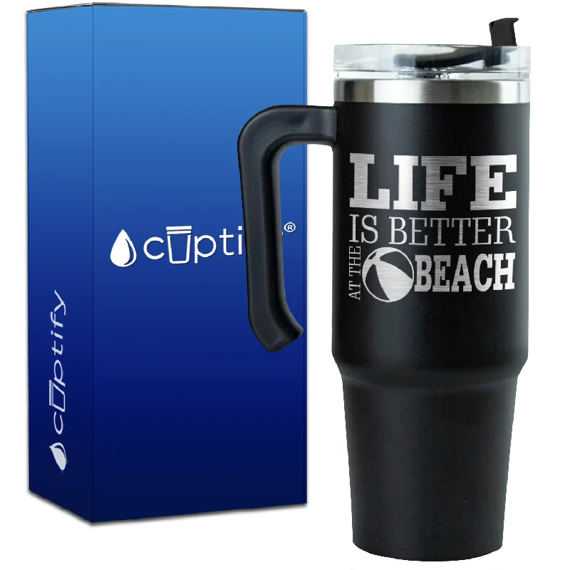 Life is Better at the Beach on 30oz Beach Life Travel Mug