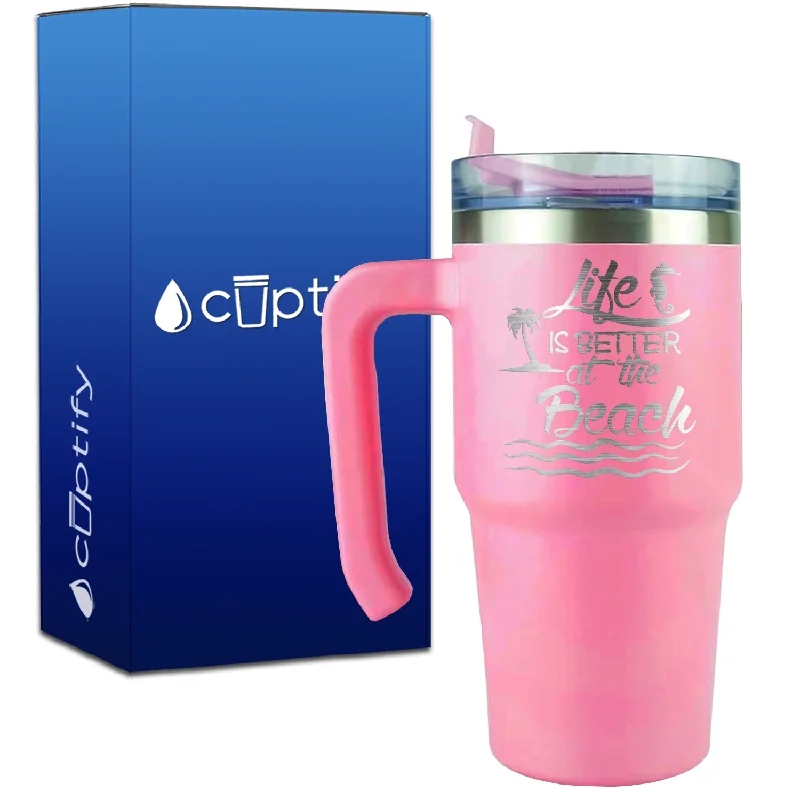 Life is Better at the Beach Wavy on 20oz Beach Life Travel Mug