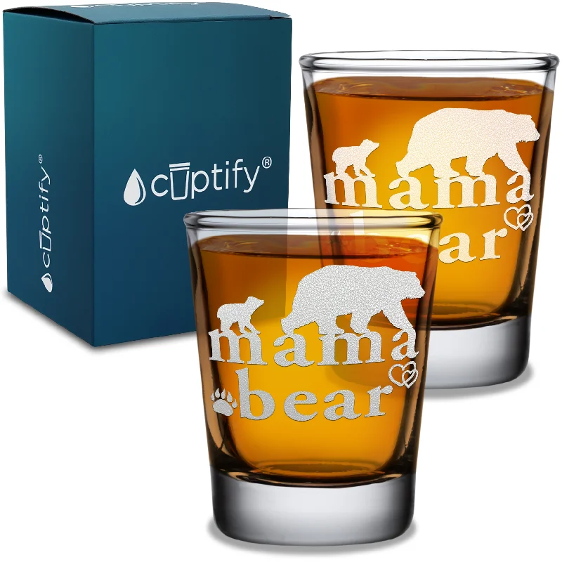 Mama Bear 2oz Shot Glasses - Set of 2