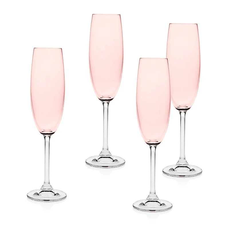 Meridian Blush Flute, Set of 4