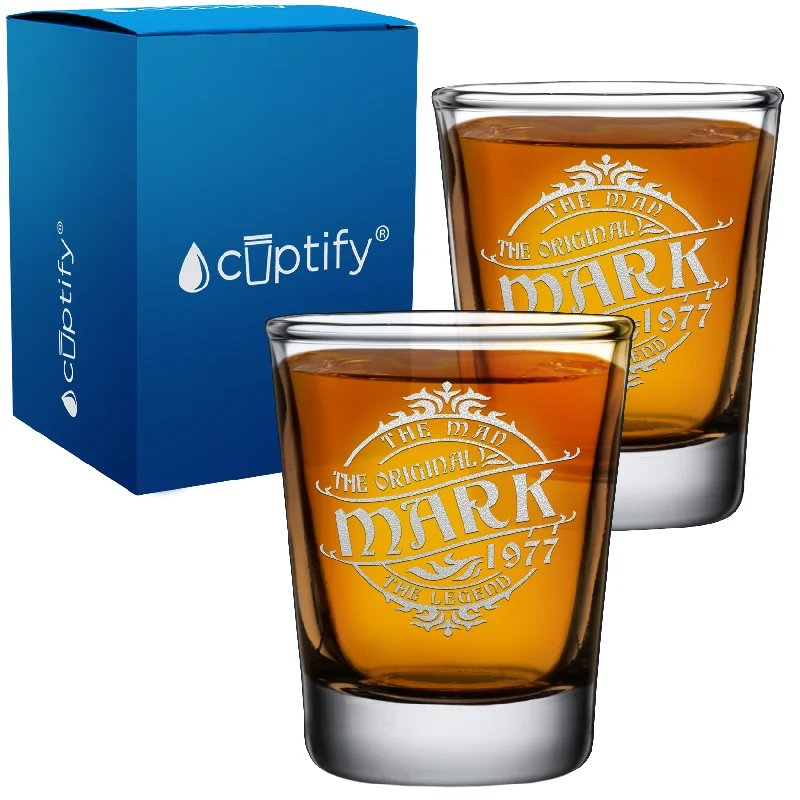 Personalized The Man The Original The Legend 2oz Shot Glasses - Set of 2