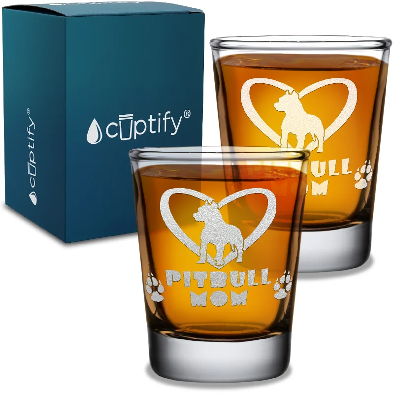 Pitbull Mom 2oz Shot Glasses - Set of 2