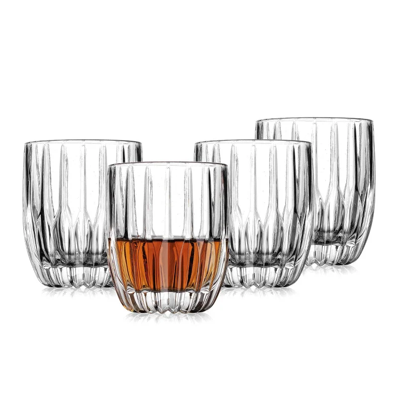 Pleat Double Old Fashion Glass, Set of 4