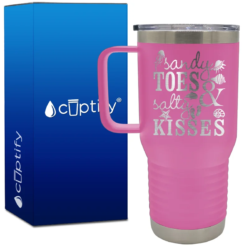 Sandy Ties and Salty Kisses 20oz Beach Life Travel Mug