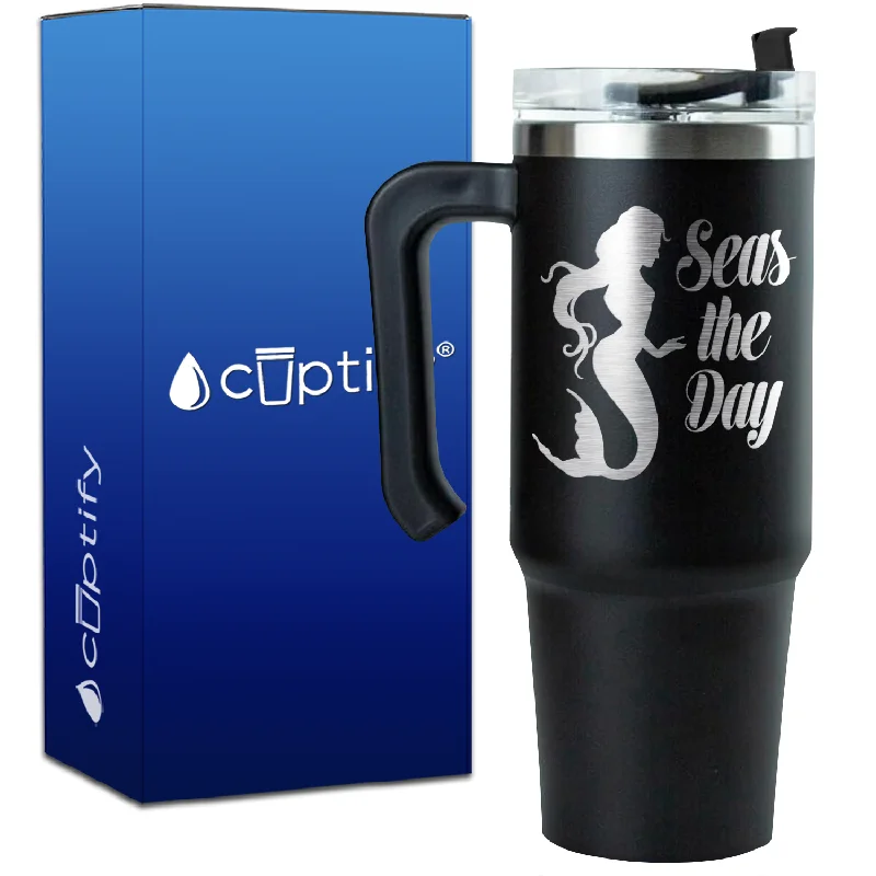 Seas the Day on 30oz Beach Life Travel Mug