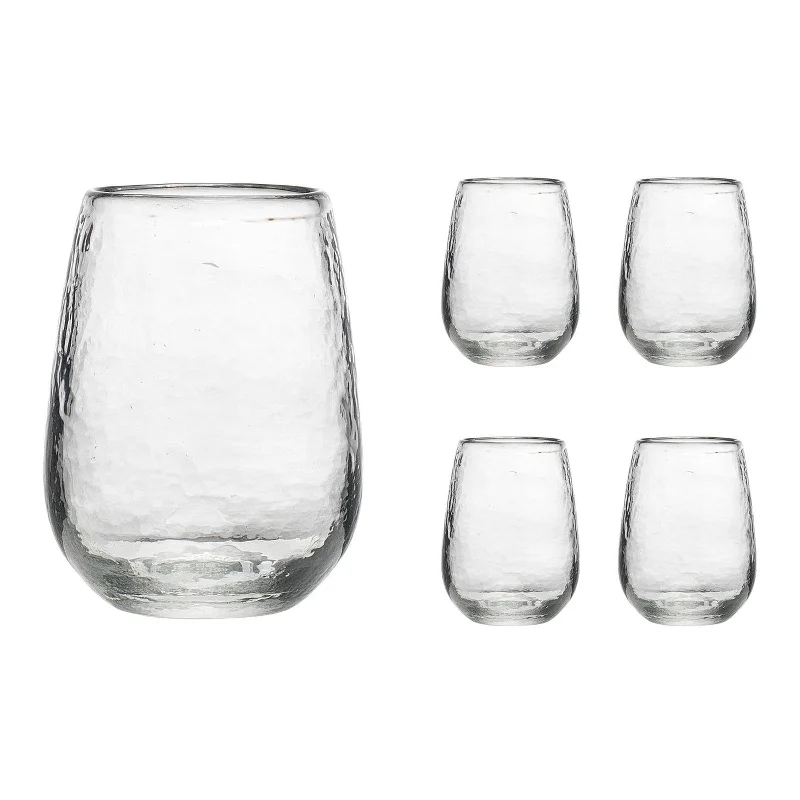 Hammered Stemless Glass, Set of 4