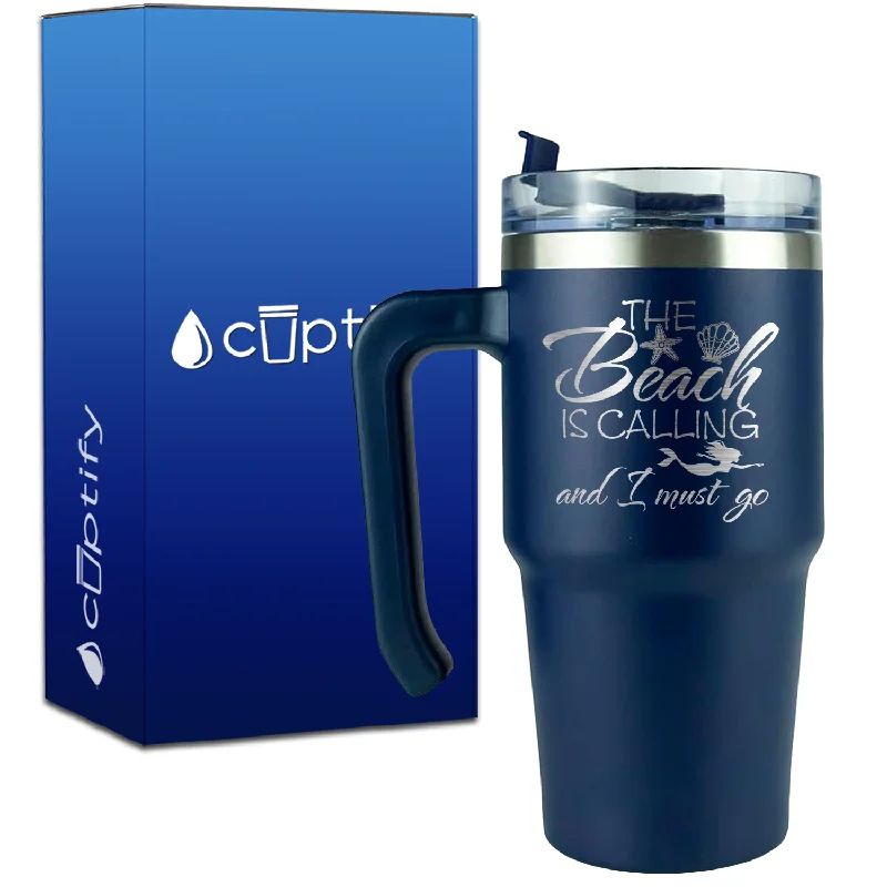 The Beach is Calling on 20oz Beach Life Travel Mug